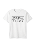 Boston While Black Logo Tee (White - Unisex)
