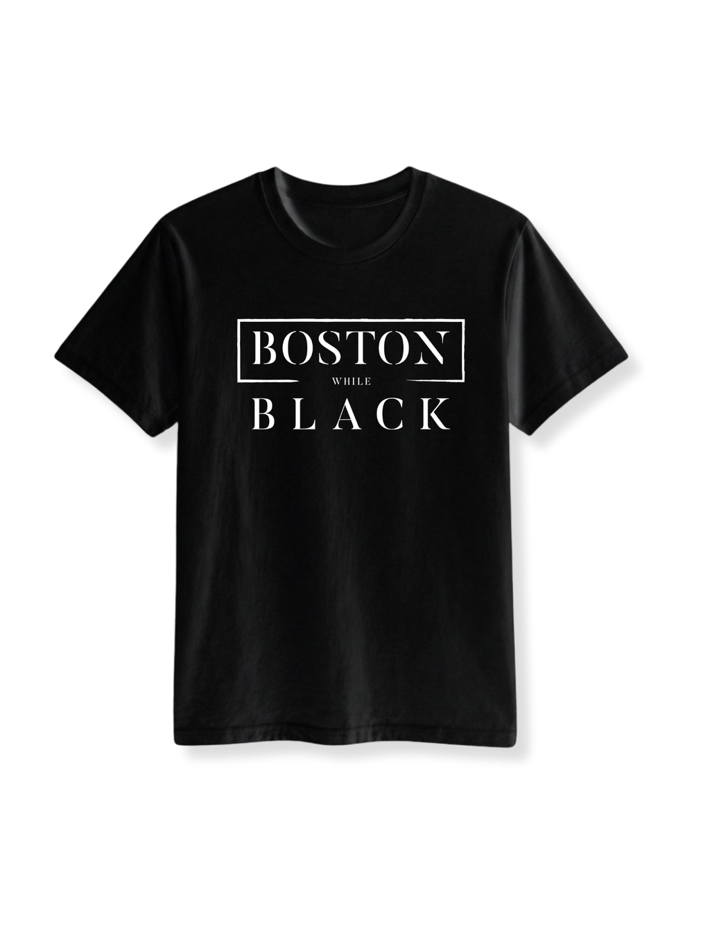 Boston While Black Logo Tee (Unisex)