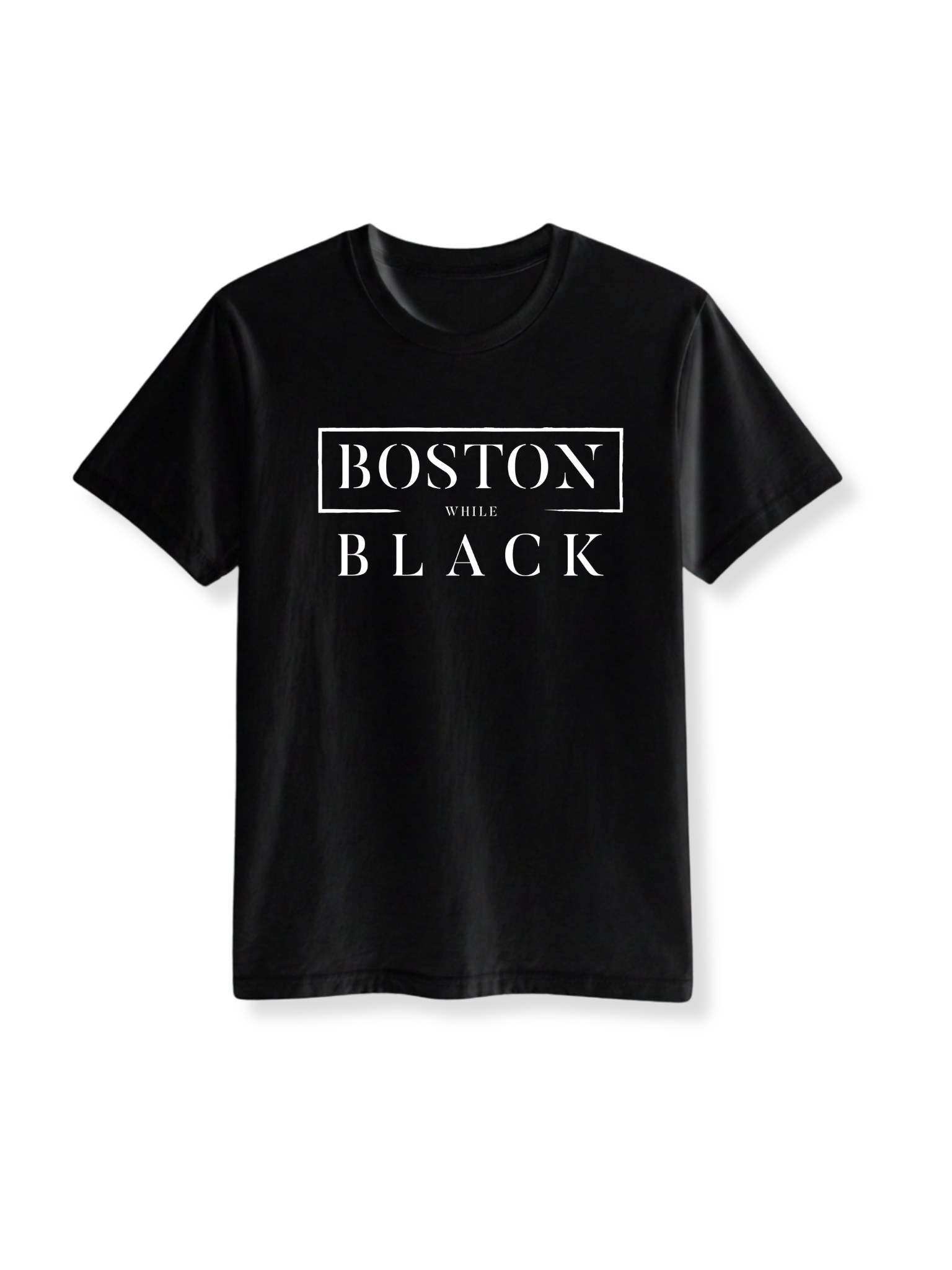 Boston While Black Logo Tee (Unisex)