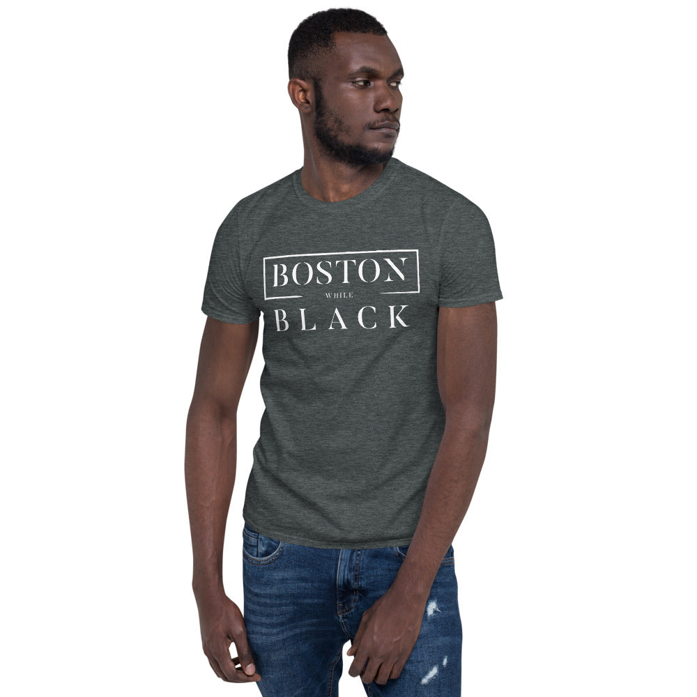 Boston While Black Logo Tee (Unisex)
